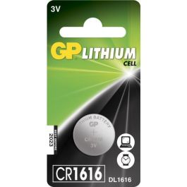 GP Lithium Cell Battery CR1616 1-pack para Calculadoras, Juguetes y Dispositivos Electrónicos Pequeños