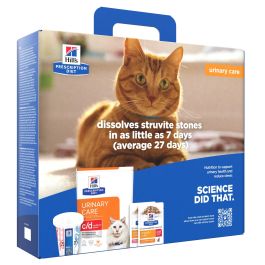 Hill's Hpd Feline C-D Stress Kit Alimento para Gatos con Pescado Azul para Vías Urinarias y Dietas, 400 gr + 2x85 gr Precio: 9.6900001. SKU: B1BRD69D6G