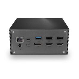 Lindy DST-Pro 101 Estación Docking Portátil USB-C con 4K 60Hz, 100W Carga, HDMI, DisplayPort, Ethernet, USB, Lector Tarjetas