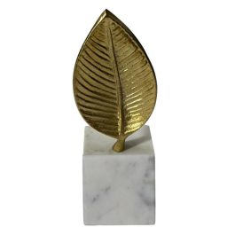 DKD Home Decor Decoracion Tropical Dorado Blanco Hoja Aluminio Marmol 10 x 20.5 x 11.5 cm (2 Unidades) Precio: 23.78999997. SKU: B16PMLMM9X