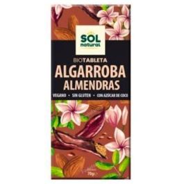 SOLNATURAL Tableta de Algarroba con Almendra 70g Bio, Vegana y Sin Gluten - Chocolate sin lactosa Precio: 5.5. SKU: B1342Z4B9G