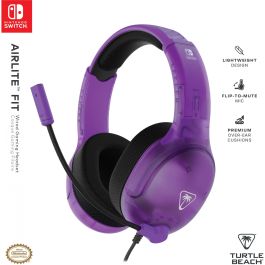 Turtle Beach TUR0840454400144 Auriculares con cable para juegos Airlite Fit Nintendo Switch Morado fantasma