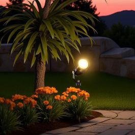 Foco LED para Jardín 5W 60º IP65 Blanco Cálido 3000K Acabado Negro con Pincho