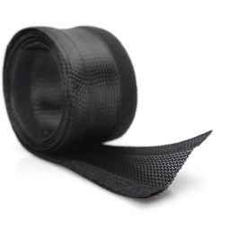 Digitus Conducto Flexible para Cables con Cinta Adhesiva, Pasacables de Poliéster Negro, 2m