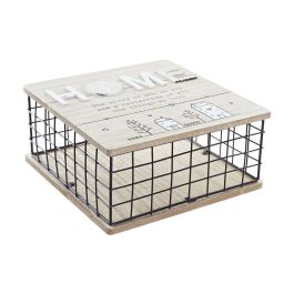 Caja Decorativa DKD Home Decor Negro Natural Metal Madera MDF Precio: 12.98999977. SKU: B12H6R7GDG
