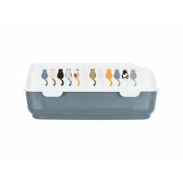 Trixie TRI4011905403977 Caja de arena Delio con borde 38x20x50 cm Estampado gris y blanco