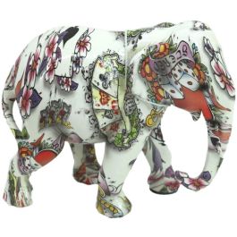 DKD Home Decor Figura Decorativa Elefante Colonial Resina Blanco Multicolor 13cm Alto 15cm Ancho 8cm Largo Precio: 7.08576. SKU: B195Z4QQSH
