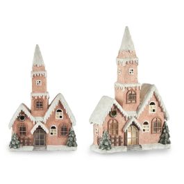 Casa Navideña Rosa Mediana con Torre Luz LED Krist+ 21x77x48 cm Precio: 52.5900001. SKU: B1EBHY3VVS