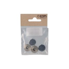 Pack 4 uds. embellecedor latón roscado liso 18 mm níquel