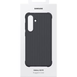 Samsung Funda Rugerizada para Galaxy S25 FE, Protección contra caídas e impactos, Microfibra y Silicona, Color Negro