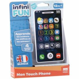 TALDEC Infini Fun Smartphone Educativo Bilingüe para Niños - Descubre Números, Colores, Animales y Sonidos - 4 Modos de Juego +12 Meses