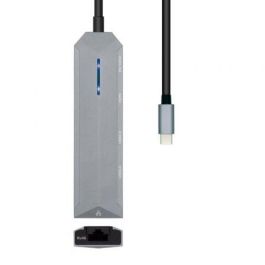 Aisens Dock Station USB-C 5 en 1 con HDMI, RJ45, 2 USB, PD 100W - Gris