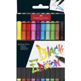 Faber-Castell Rotuladores de Fibra Edición Black Punta Pincel Colores Surtidos Caja de 10 Unidades Precio: 8.49999953. SKU: B156CMLCD6
