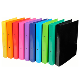 Exacompta Carpeta Iderama 2 Anillas 30 mm DIN A4 Cartón Forrado PVC Colores Surtidos