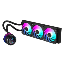 Gigabyte Refrigeración líquida AORUS WATERFORCE X II 360 AIO - 3 ventiladores ARGB 120mm, pantalla LCD, compatible Intel LGA 1700 y AMD AM5