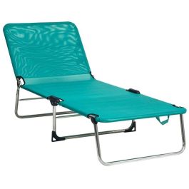 Cama playa aluminio multiposición con asas sin muelles color verde.67,50x60.5x14cm Precio: 66.5016. SKU: S2426806