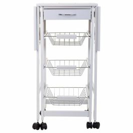 Carro de Cocina Alexandra House Living Blanco 37 x 79 x 91 cm