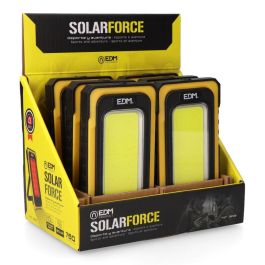 Edm Linterna Solar Force LED COB Recargable USB Panel Solar Imán Gancho 10W 750lm
