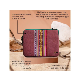 Funda para portátil Vam Vam 12 pulgadas, acolchada y reforzada, diseño artístico y protección