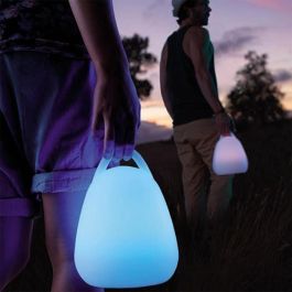 LUMISKY Lámpara portátil inalámbrica LED LIBERTY C25 - Impermeable y flotante - H 24 cm - Blanco y multicolor LUMISKY Lámpara portátil inalámbrica LED LIBERTY C25 - Impermeable y flotante - H 24 cm - Blanco y multicolor