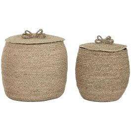 DKD Home Decor Cesta Boho Decorativa de Seagrass Natural Hecho a Mano, Set de 2 Cestas, 38 cm Ancho x 46 cm Alto x 38 cm Largo Precio: 66.50000038. SKU: B1KHBMAHCQ