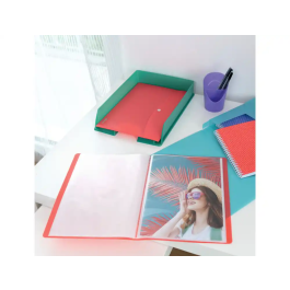 Carpeta Esselte Escaparate Colour Breeze 40 Fundas Polipropileno Tapa Flexible DIN A4 Colores Surtidos