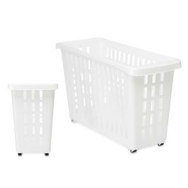 Kipit Organizador de Armario de Plástico con Ruedas Blanco 17.5 x 46 x 26 cm (Set de 12) Precio: 57.79000051. SKU: S3611048