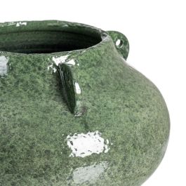 Jarrón Verde Cerámica Decoración 40 X 40 X 22 cm