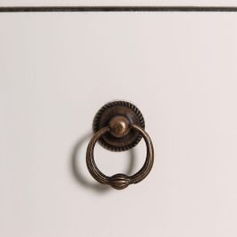 Aparador ORIENTE Blanco Dorado Madera Hierro Madera MDF 63 x 33 x 131 cm