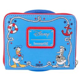 Loungefly Cartera 90th Anniversary Pato Donald Disney, de cuero vegano, con cremallera, 12.5x10cm
