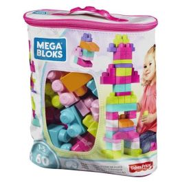 Mattel Bolsa Construccion Mega Blocks 60 Piezas Rosa