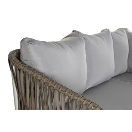 Sofa Terraza Y Jardin DKD Home Decor Blanco Marron Claro 190 x 70 x 190 cm Set de 3