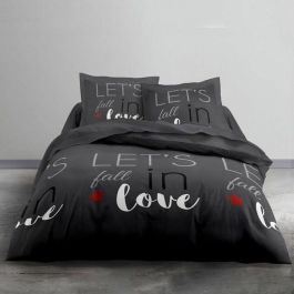 Juego de cama de algodón TODAY Love - 2 personas - 240 x 260 cm - Estampado gris Precio: 43.79000043. SKU: S7109811
