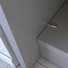 Italiana Ferramenta Elefant Soporte de Unión para tableros de 25mm, Zamak Níquel - Fácil montaje y alta sujeción