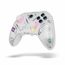 Krom NXKROMKRYSTAL Mando y Volante Inalámbrico Bluetooth/USB Transparente para Android, Nintendo Switch, PC, iOS
