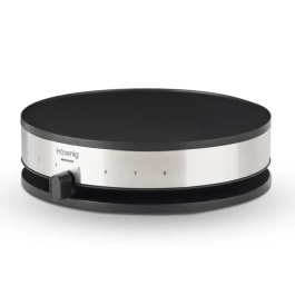 H.Koenig Crepiere KREP29 33cm - 1300W - Temperatura hasta 230°C - Revestimiento Antiadherente - Indicador de Calentamiento - Banda de Acero Inoxidable