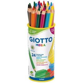 Giotto Lápices de Colores Mega Surtidos Bote 24 Unidades - Mina Gigante Gruesa y Súper Resistente 5.5mm Precio: 19.49999942. SKU: B12DG7JN93