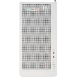 Montech Midi Tower XR Wood Blanco ATX PC Caja de Ordenador con Madera de Nogal