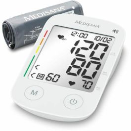 Medisana BU 535 Tensiómetro parlante con 6 idiomas, pantalla grande, dígitos XXL, medición de arritmias y 240 memorias