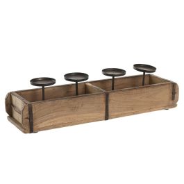 Portavela Item Home DKD Home Decor Natural 15 x 14 x 60 cm