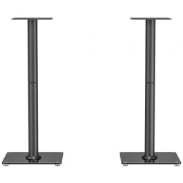 Aisens Soporte de Suelo para Altavoces SPK11U-433, Universal, Carga Máxima 25kg, Acero y Vidrio