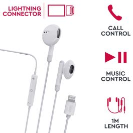 Myway Auriculares Mwhph0034 Blanco con almohadillas cómodas y ajustables, compatibles con dispositivos iOS Myway Auriculares Mwhph0034 Blanco con almohadillas cómodas y ajustables, compatibles con dispositivos iOS