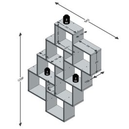 FMD FMD4029494116239 Estante de Pared LAURIO 3 Decoración Roble L94,5 x H120,8 x P15,7 cm Hecho en Alemania FMD FMD4029494116239 Estante de Pared LAURIO 3 Decoración Roble L94,5 x H120,8 x P15,7 cm Hecho en Alemania