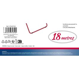 Inde Tendedero Lotus de Metal 18 metros Rojo/Blanco 180x55x109 cm (6 Unidades)