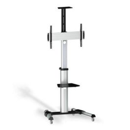 Aisens FT70TRE-037 Soporte de Suelo Inclinable con Ruedas para TV 37-70" hasta 50kg, Bandeja DVD y Soporte Cámara VESA 600x400mm