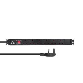 Lanview Regleta de alimentación para Rack 19 pulgadas, 6 tomas UK con toma de tierra, Cable 3 metros, 1U 13A, montaje horizontal Precio: 28.9500002. SKU: B1GA2PYFXJ