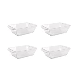 La Mediterranea Set 4 Boles Rectangulares de Vidrio 11 x 7.5 x 4 cm "Anubis" (18 Cajas)