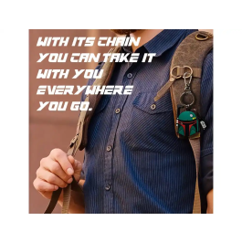 Wondee Llavero USB Boba Fett 32GB Memoria Flash con Adaptador USB C