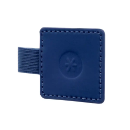 Antartik Portabolígrafo Autoadhesivo para Cuaderno, Elástico Ajustable hasta 15mm, Color Azul Marino, 40x40 mm