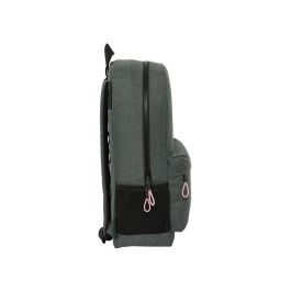 Mochila Escolar Kappa Silver pink Gris 30 x 14 x 46 cm